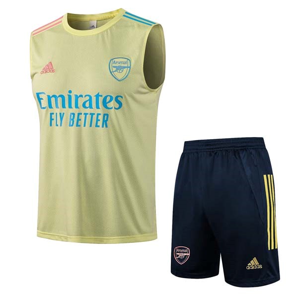 Camiseta Arsenal Sin Mangas Conjunto Completo 2022 Amarillo